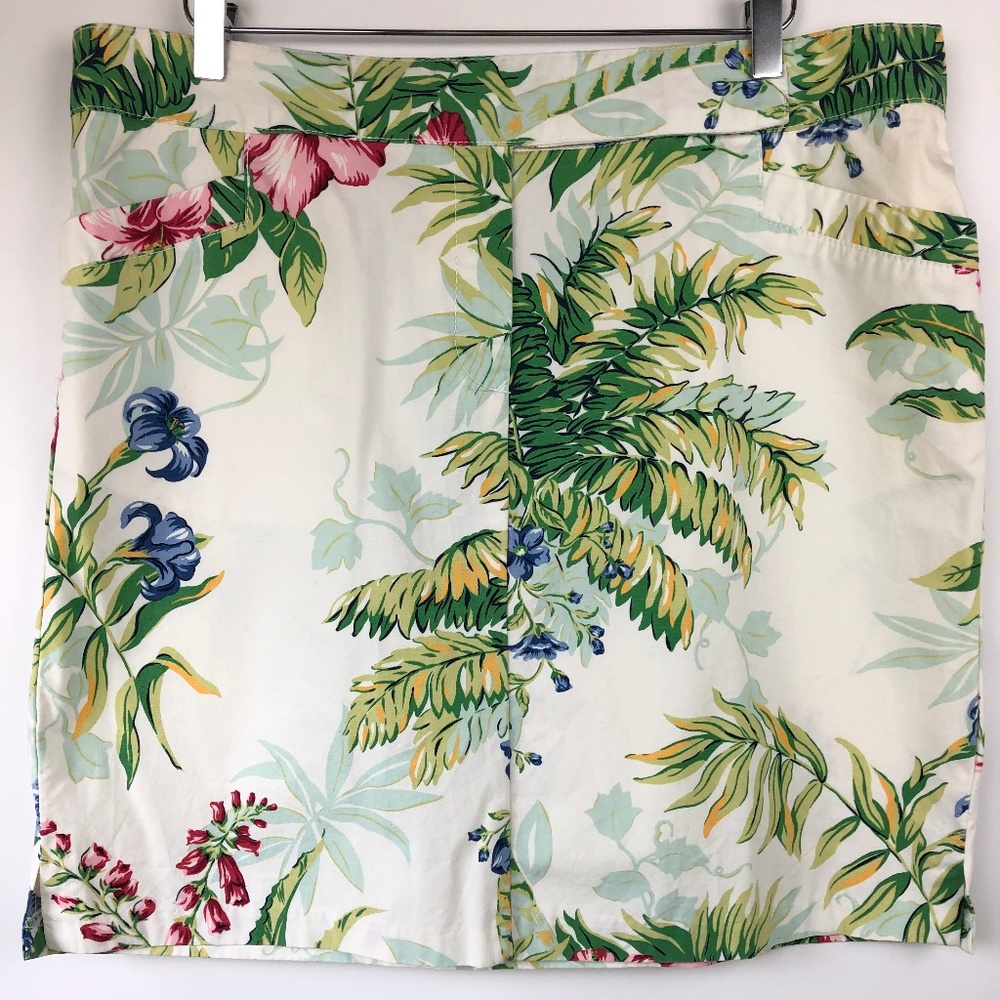 TOMMY HILFIGER 16 Cotton Hawaiian Mini Skirt